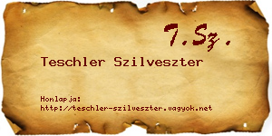 Teschler Szilveszter névjegykártya