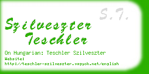 szilveszter teschler business card